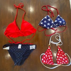 Swimwear - 1 lot of July 4th swimsuits and coverup